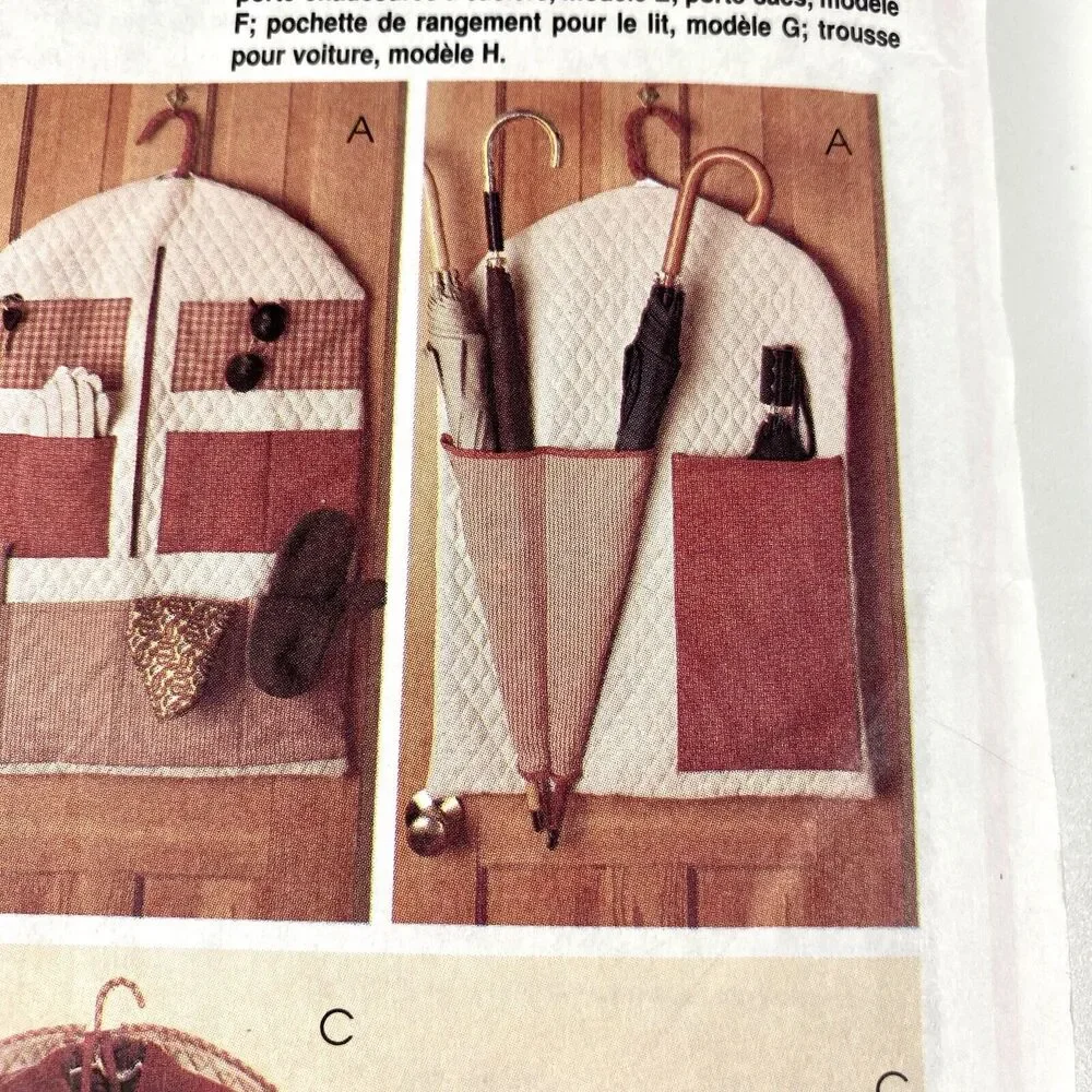 McCall’s 8260 Sewing Pattern Closet Organizers Garment Bag Shoes Purse Hanger